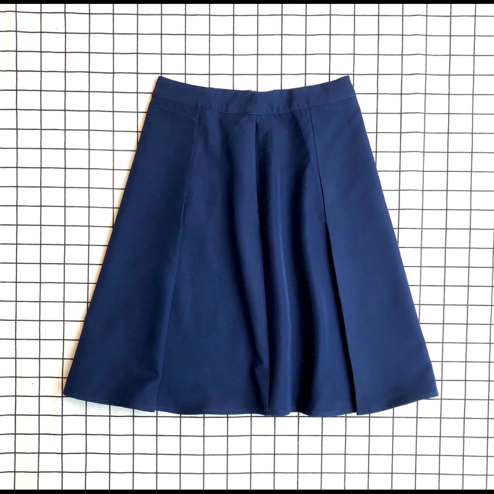 Dark Blue Navy Knee Length Skirt